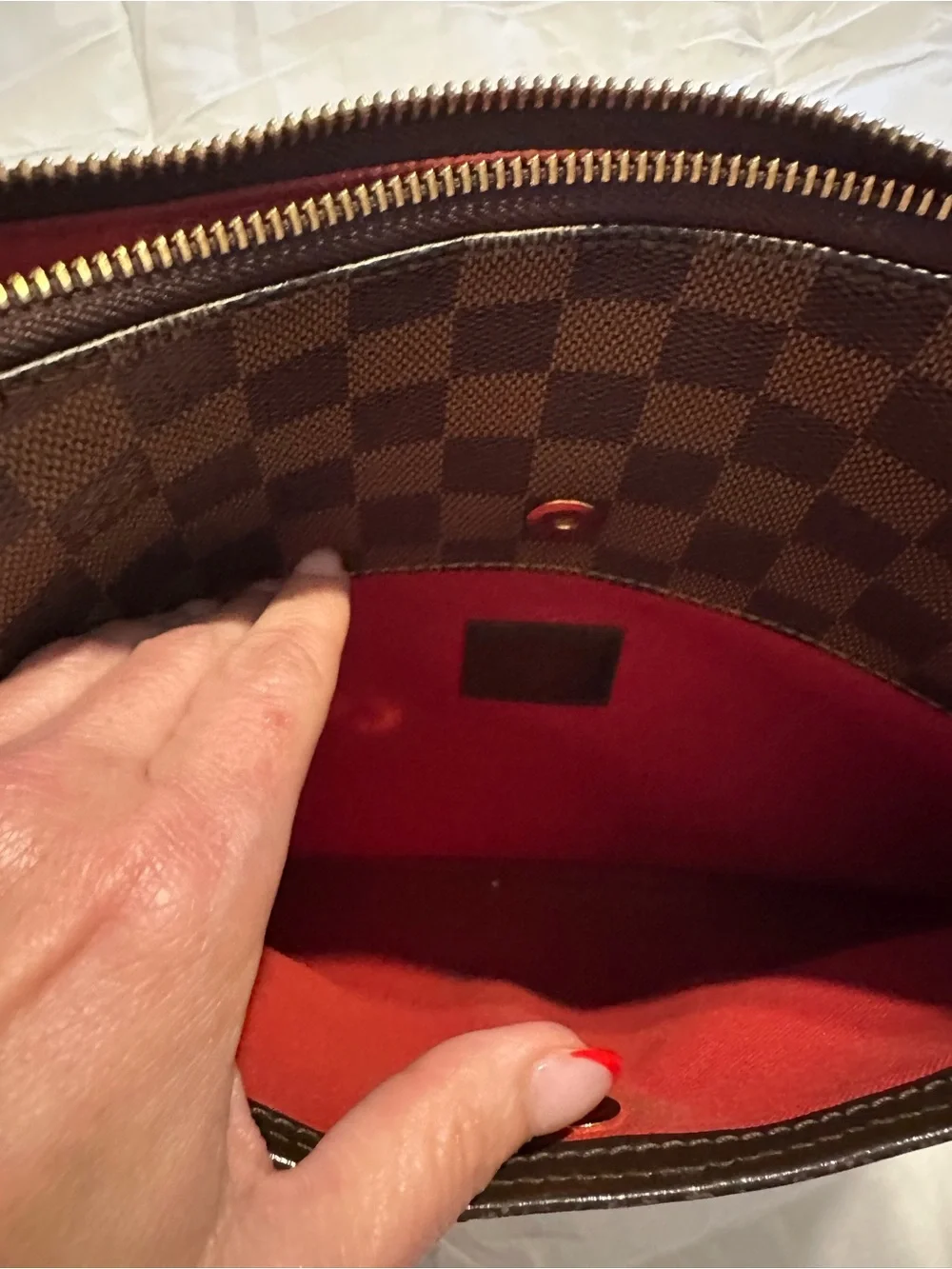 Louis Vuitton Damier Ebene Bloomsbury PM Crossbody Bag
